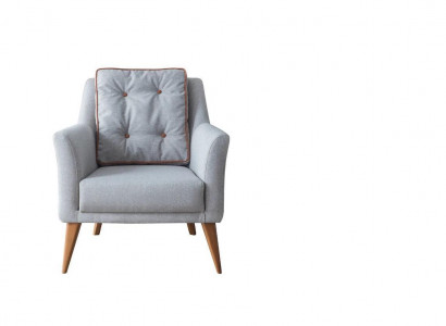 Light blue living room single-seater designer upholstered armchair relax chair furniture